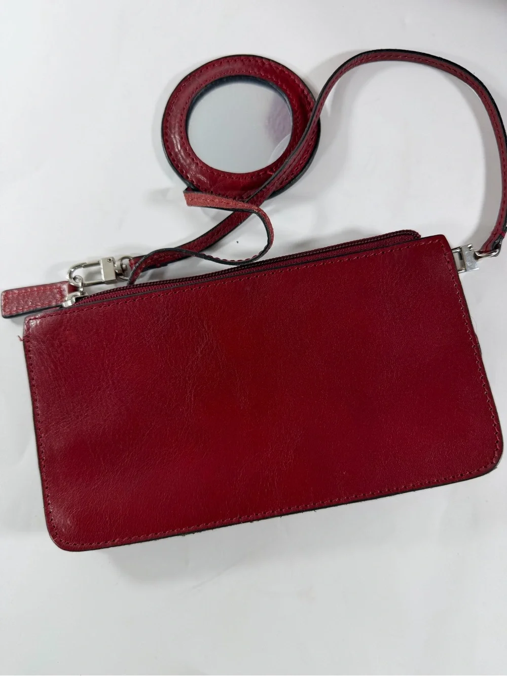 Wilsons Leather Burgundy Laptop Tote Business Briefcase Organizer Quiet Luxury